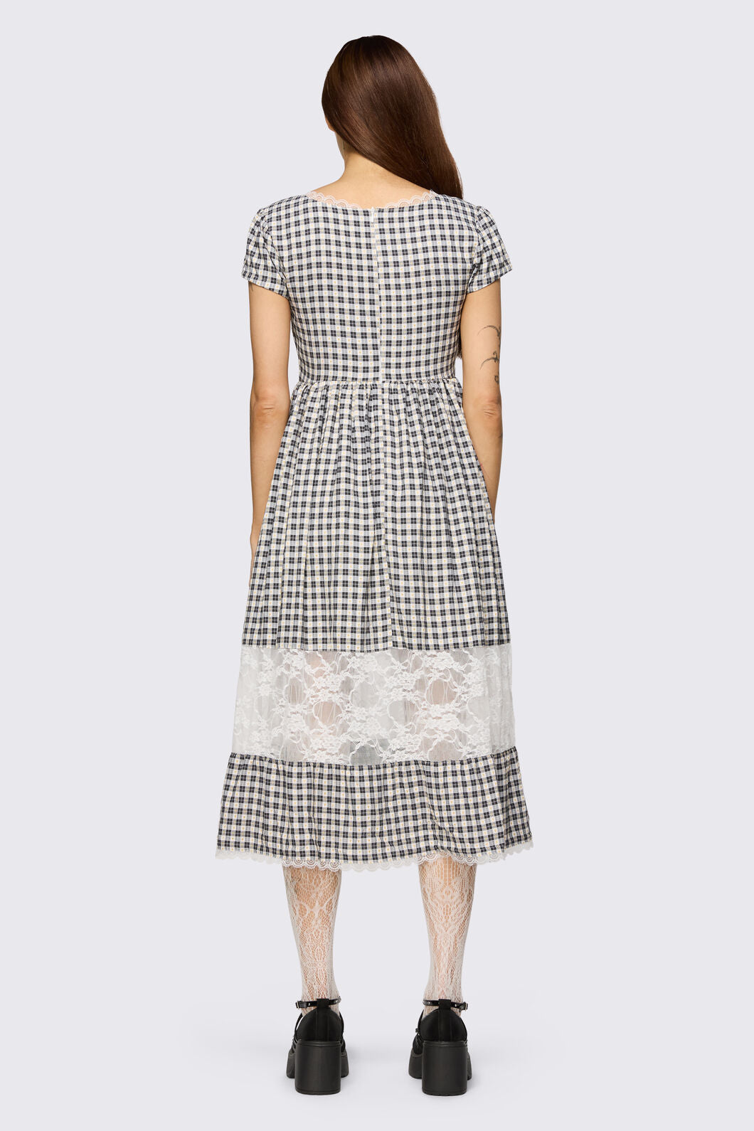 Dangerfield NZ - Darling Gingham Dress - black-white