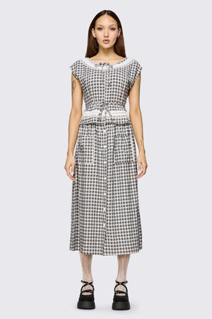 Dangerfield NZ - Darling Gingham Top - black-white