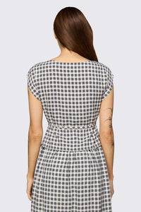 Dangerfield NZ - Darling Gingham Top - black-white