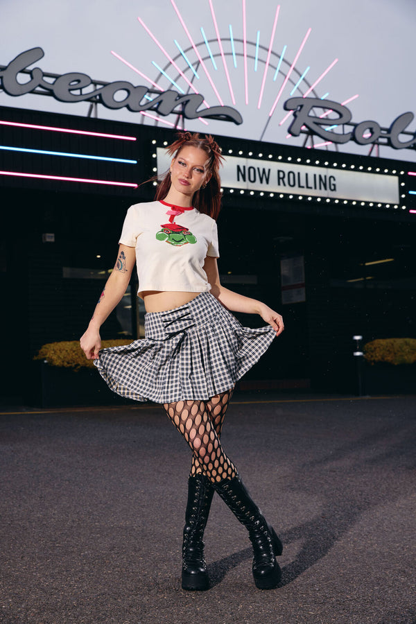 Dangerfield NZ - Darling Gingham Skort - black-white