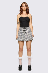 Dangerfield NZ - Darling Gingham Skort - black-white
