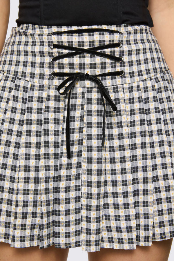 Dangerfield NZ - Darling Gingham Skort - black-white