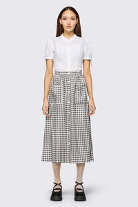 Dangerfield NZ - Darling Gingham Midi Skirt - black-white