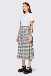 Dangerfield NZ - Darling Gingham Midi Skirt - black-white