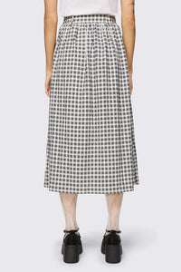 Dangerfield NZ - Darling Gingham Midi Skirt - black-white
