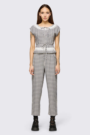 Dangerfield NZ - Darling Gingham Cargo - black-white