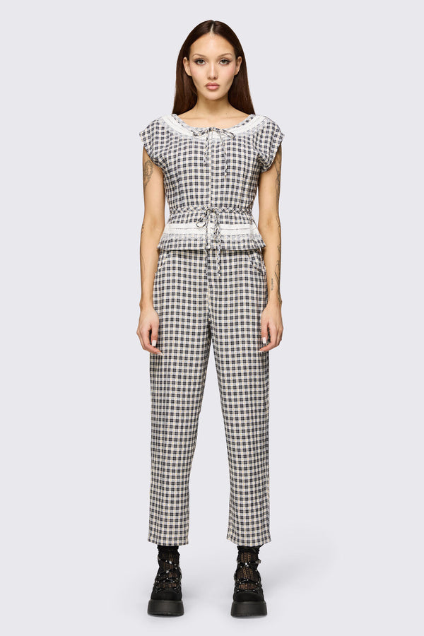 Dangerfield NZ - Darling Gingham Cargo - black-white