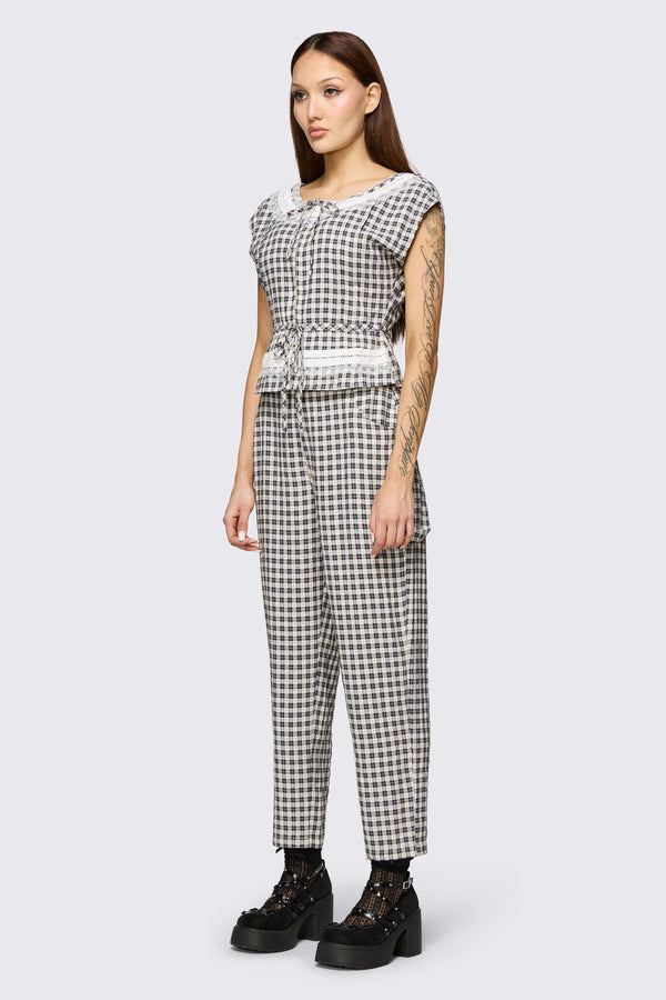 Dangerfield NZ - Darling Gingham Cargo - black-white