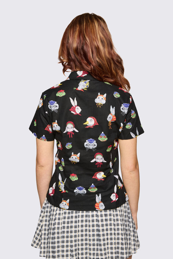 Dangerfield NZ - Bonnet Cutie Blouse - black
