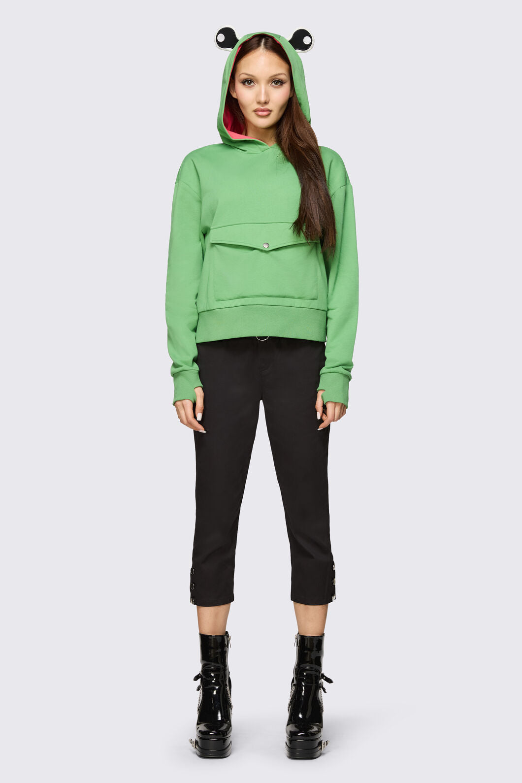 Dangerfield NZ - Cute Frog Hoodie - green