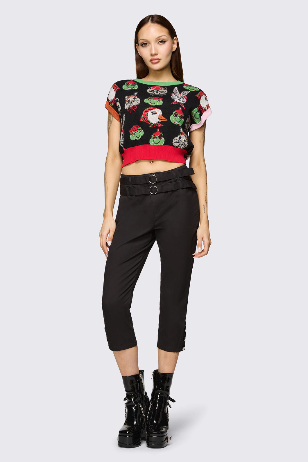 Dangerfield NZ - Bonnet Cutie Knit Top - black