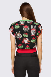 Dangerfield NZ - Bonnet Cutie Knit Top - black