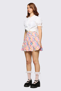 Dangerfield NZ - Sweetpea Tartan Skirt - rainbow