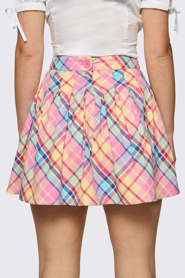 Dangerfield NZ - Sweetpea Tartan Skirt - rainbow
