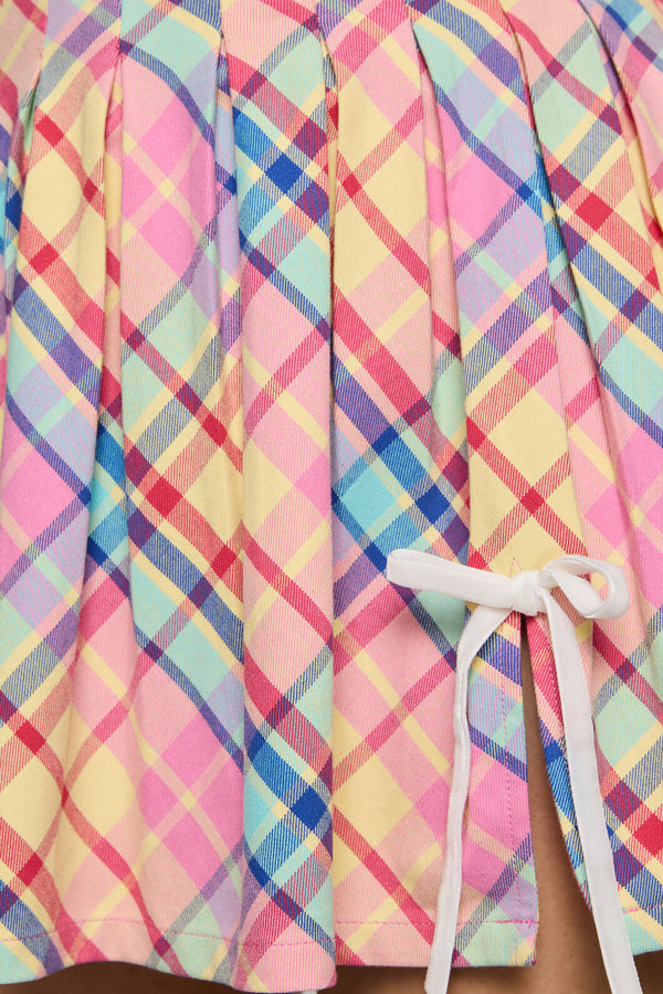 Dangerfield NZ - Sweetpea Tartan Skirt - rainbow