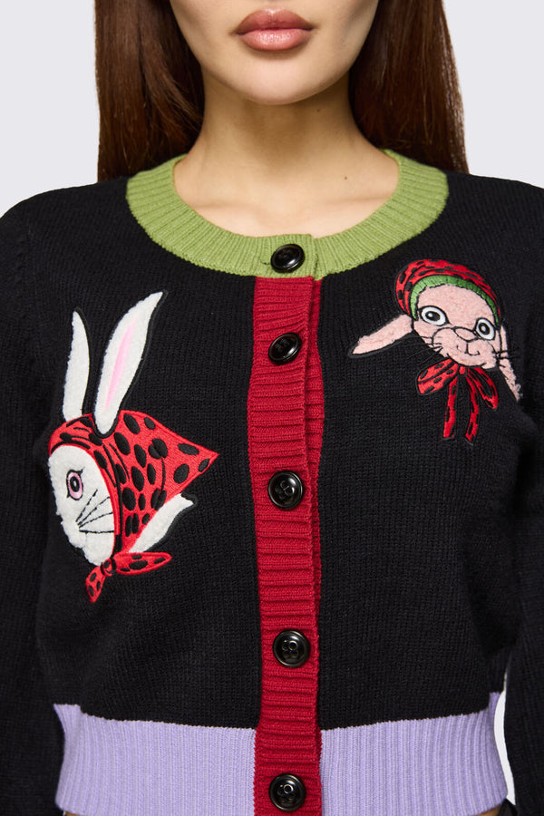 Dangerfield NZ - Bonnet Cutie Cardi - black