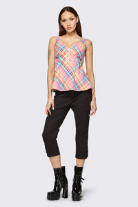 Dangerfield NZ - Sweetpea Tartan Top - rainbow