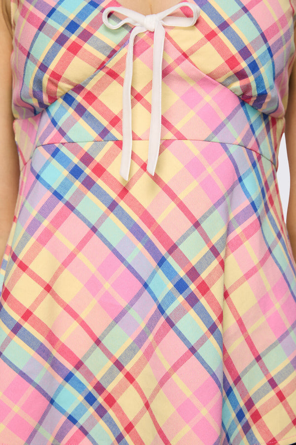 Dangerfield NZ - Sweetpea Tartan Top - rainbow