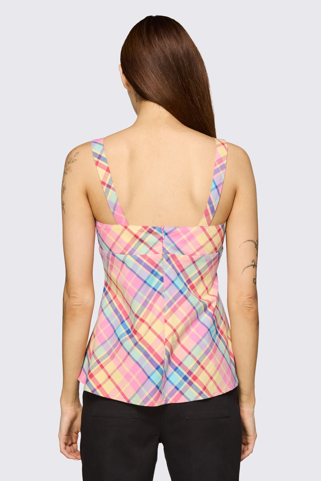 Dangerfield NZ - Sweetpea Tartan Top - rainbow