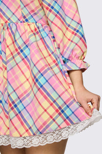 Dangerfield NZ - Sweetpea Tartan Dress - rainbow