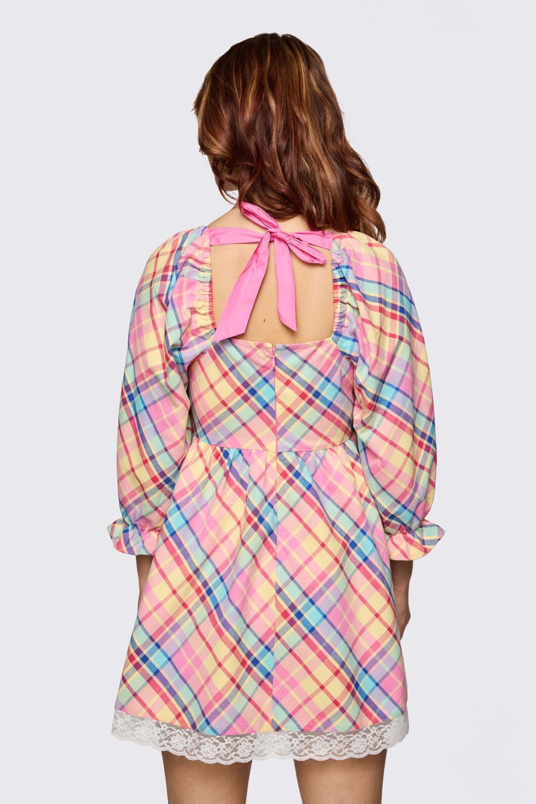 Dangerfield NZ - Sweetpea Tartan Dress - rainbow