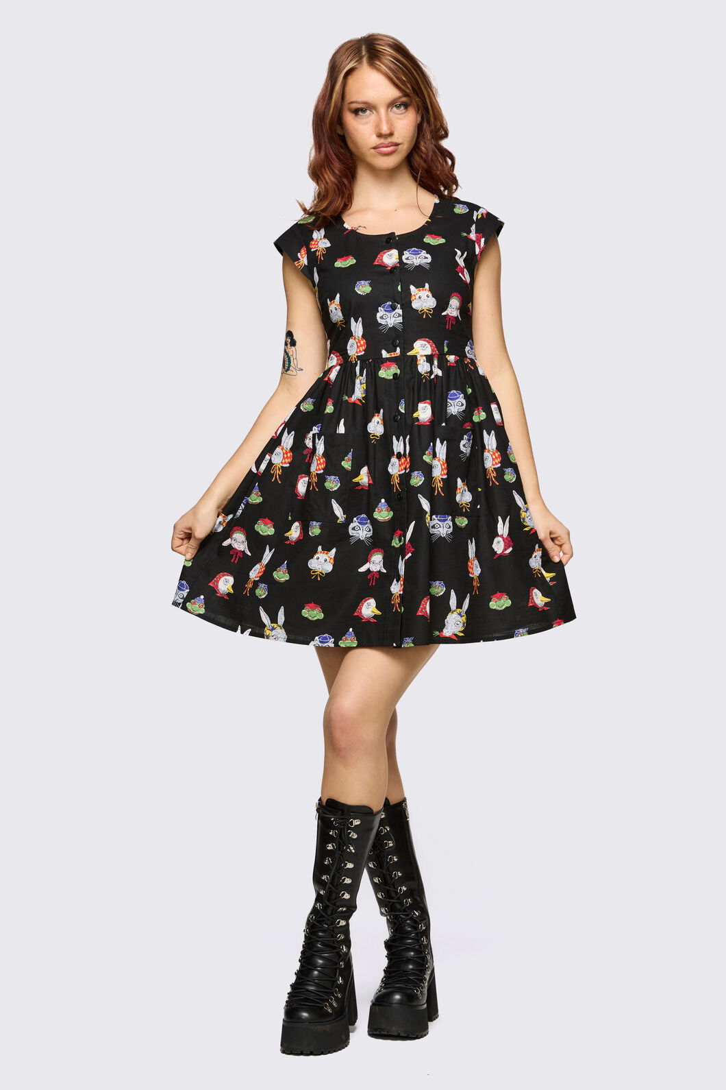 Dangerfield NZ - Bonnet Cutie Dress - black