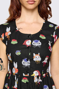 Dangerfield NZ - Bonnet Cutie Dress - black