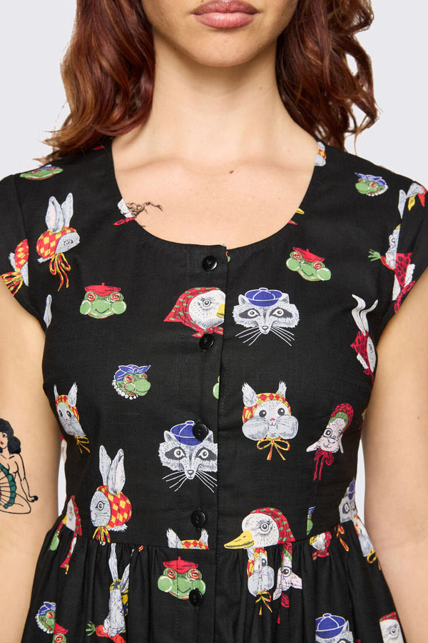Dangerfield NZ - Bonnet Cutie Dress - black
