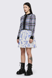 Dangerfield NZ - Sketchy Tartan Knit Cardigan - multi