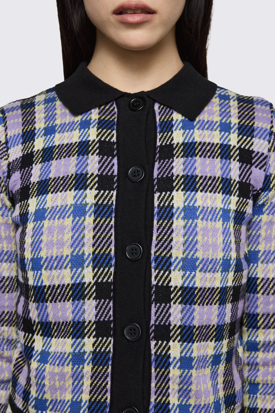 Dangerfield NZ - Sketchy Tartan Knit Cardigan - multi