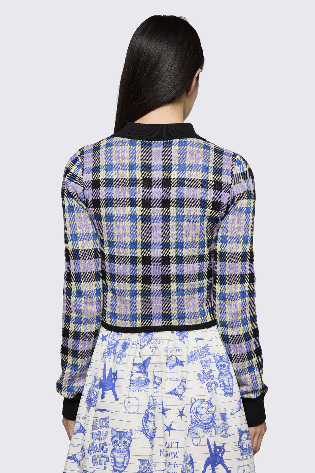 Dangerfield NZ - Sketchy Tartan Knit Cardigan - multi