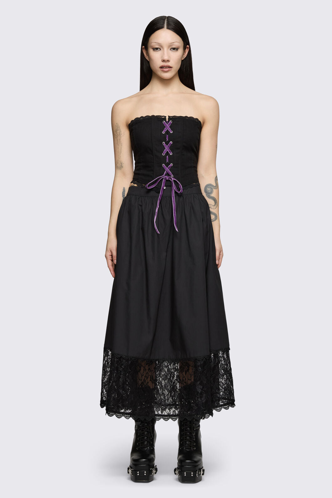 Dangerfield NZ - Spectre Midi Skirt - black