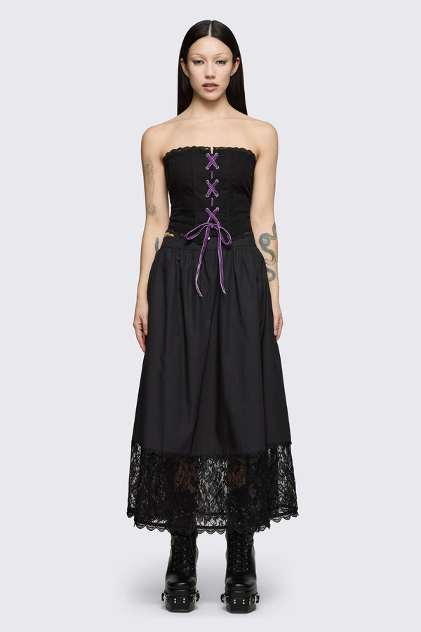 Dangerfield NZ - Spectre Midi Skirt - black