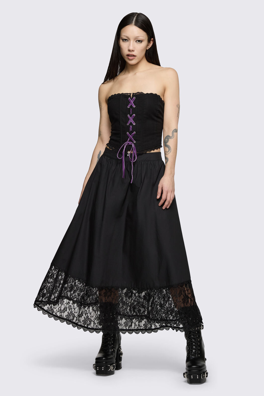 Dangerfield NZ - Spectre Midi Skirt - black