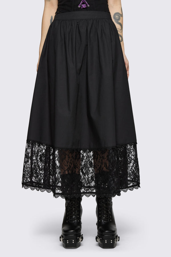 Dangerfield NZ - Spectre Midi Skirt - black