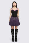 Dangerfield NZ - Spectre Pinstripe Skirt - purple