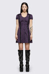 Dangerfield NZ - Spectre Pinstripe Dress - purple