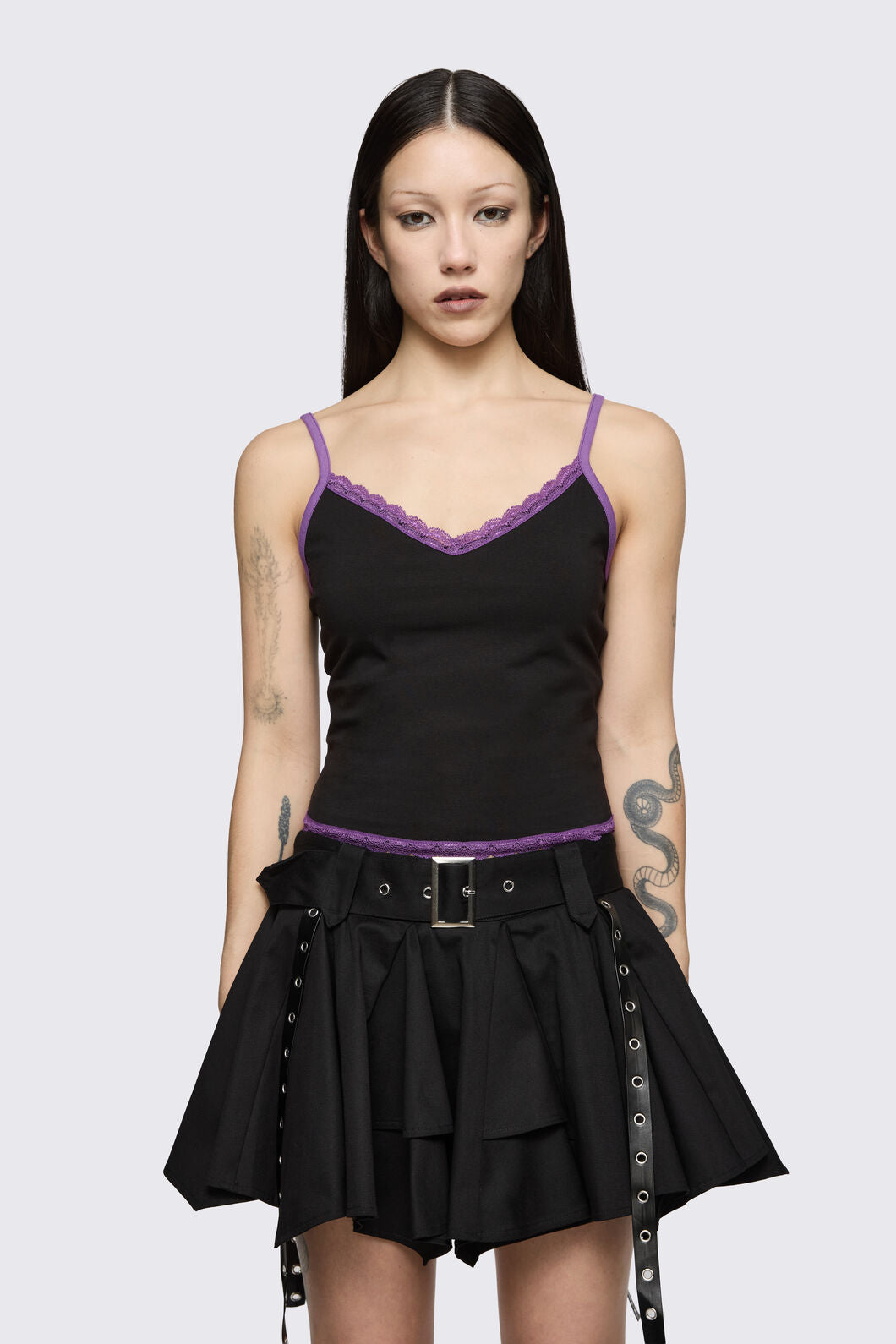 Dangerfield NZ - Spectre Lace Tank - black