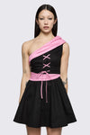 Dangerfield NZ - Broken Rollercoaster Mini Dress - black-pink