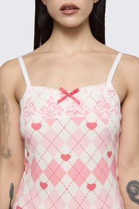 Dangerfield NZ - Broken Rollercoaster Lacey Tank - pink-cream