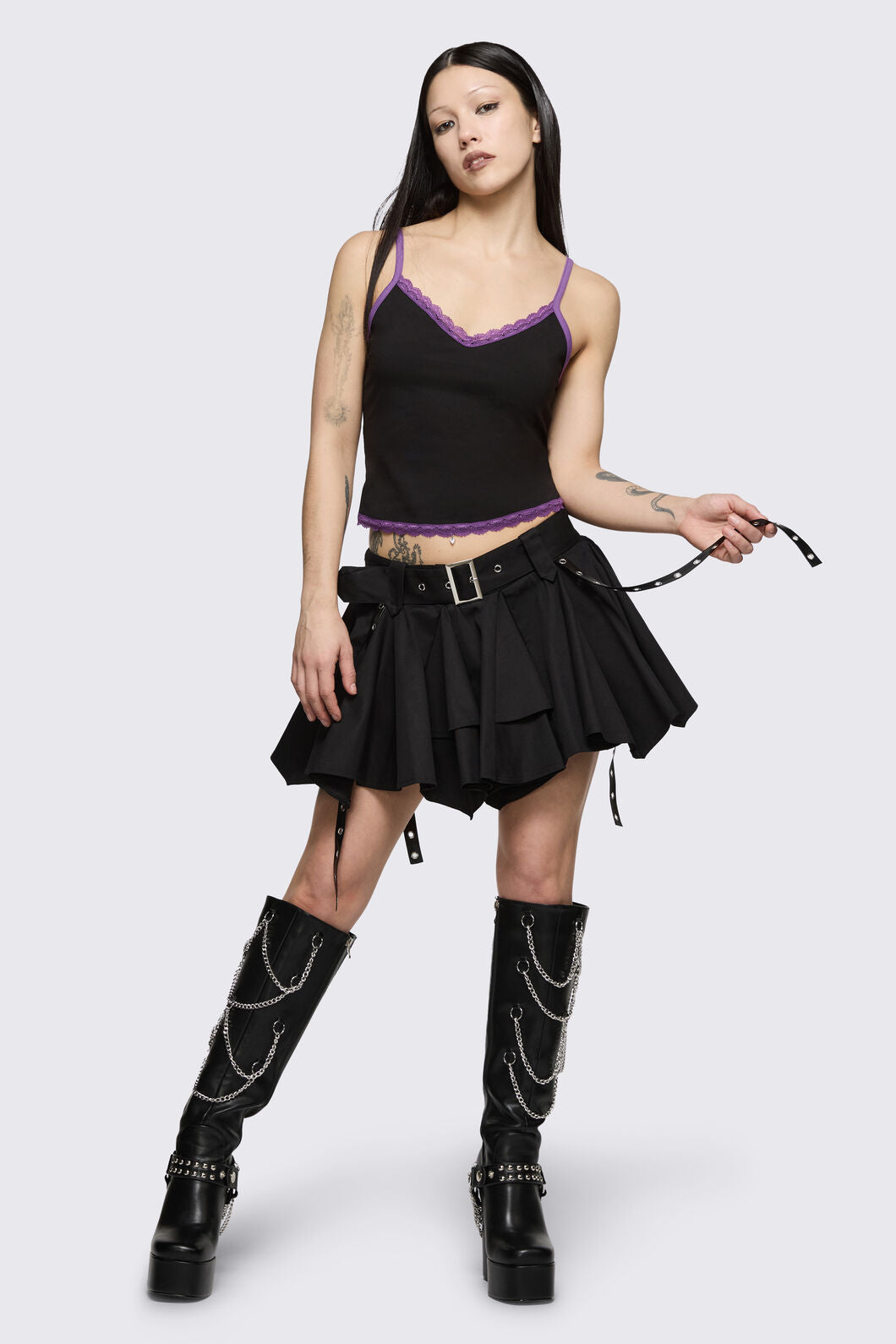 Dangerfield NZ - Round & Round Skort - black