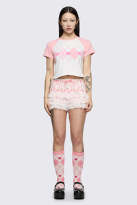 Dangerfield NZ - Merry Go Round Recipe Tee - pink-cream