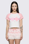 Dangerfield NZ - Merry Go Round Recipe Tee - pink-cream