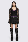 Dangerfield NZ - Round & Round Lace Cardigan - black