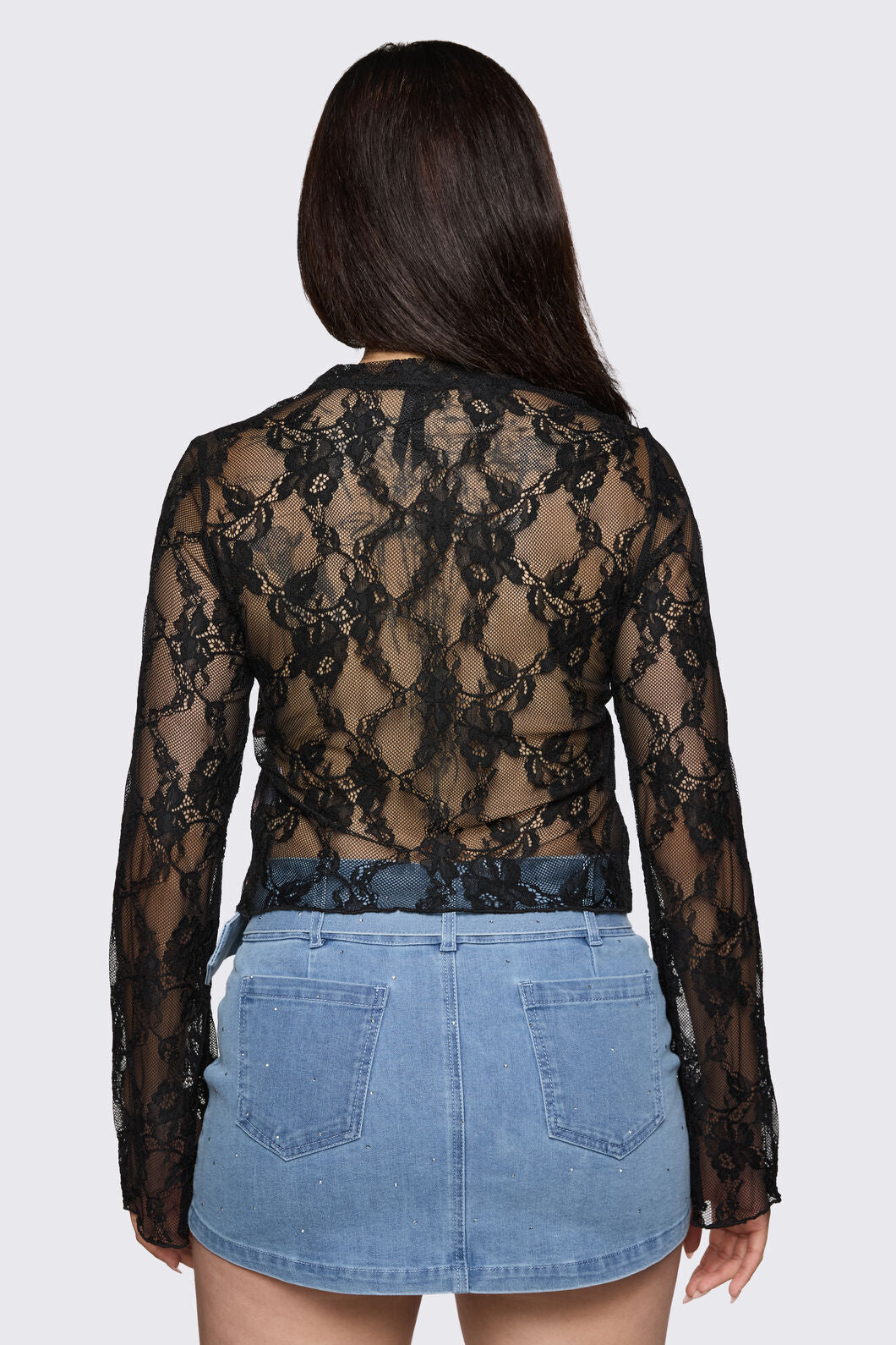 Dangerfield NZ - Broken Rollercoaster Lace Top - black-pink