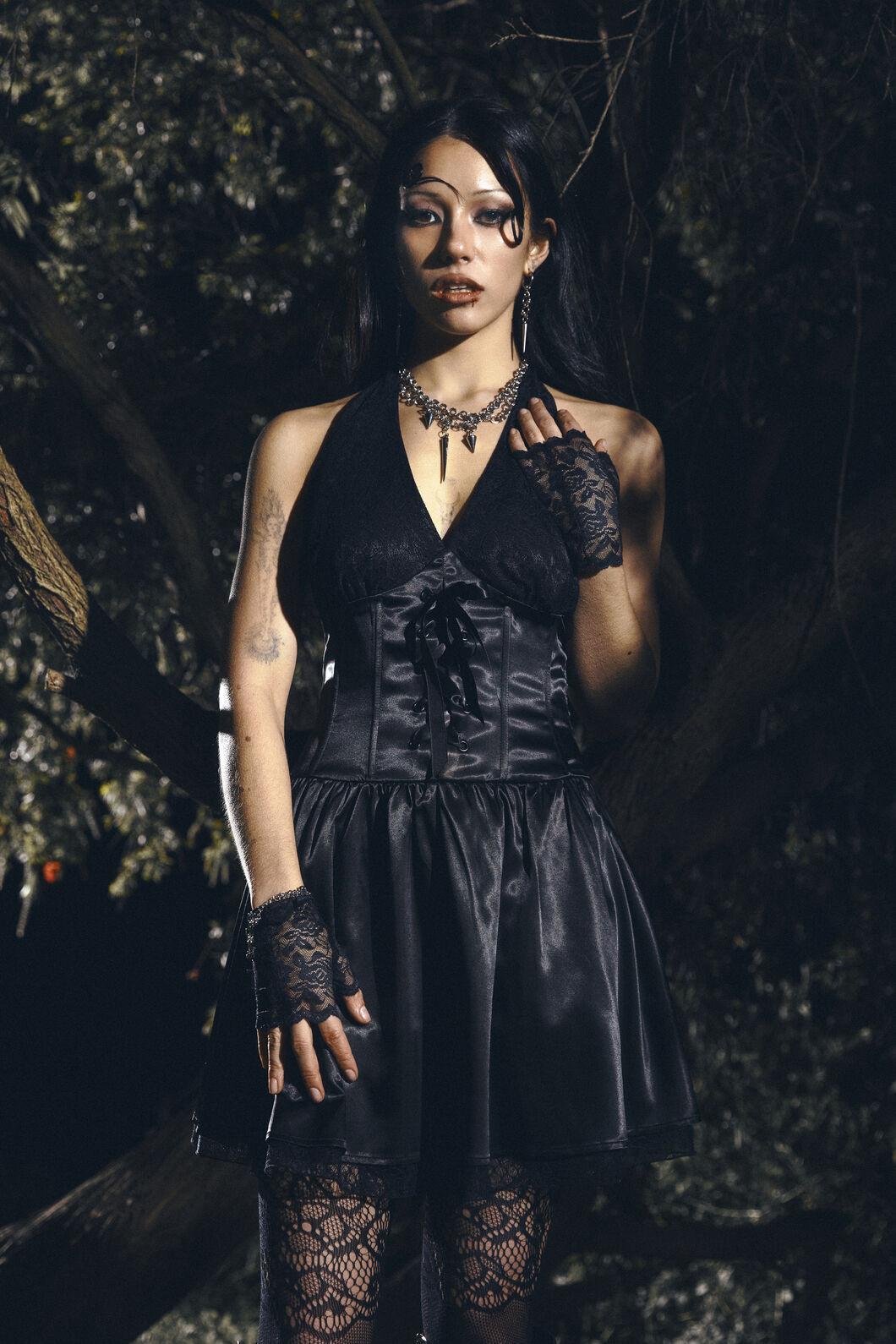 Dangerfield NZ - Round & Round Lace Layer Formal Dress - black
