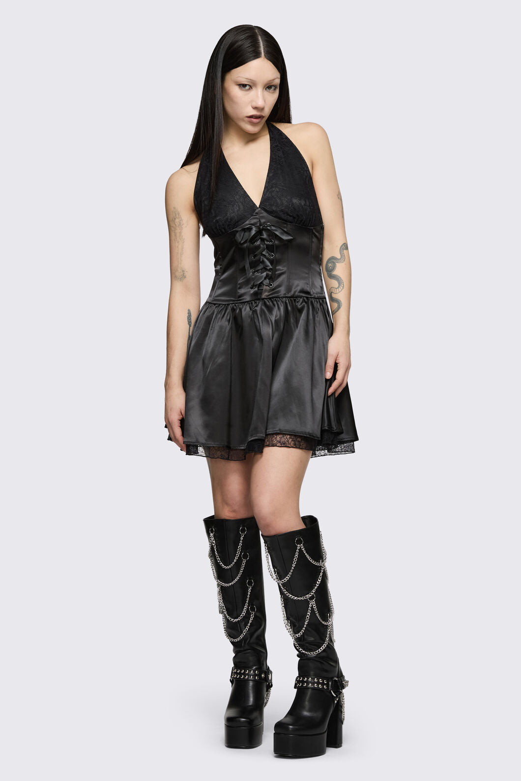 Dangerfield NZ - Round & Round Lace Layer Formal Dress - black