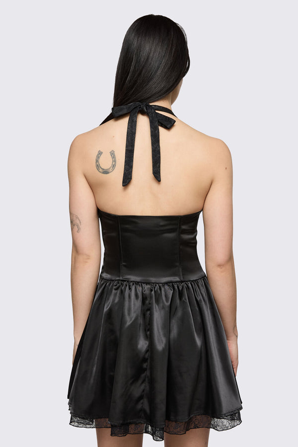 Dangerfield NZ - Round & Round Lace Layer Formal Dress - black