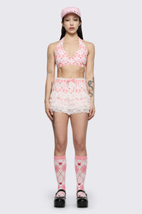 Dangerfield NZ - Broken Rollercoaster Bikini Top - pink-cream