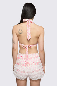 Dangerfield NZ - Broken Rollercoaster Bikini Top - pink-cream